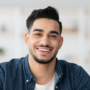 Male student smiling